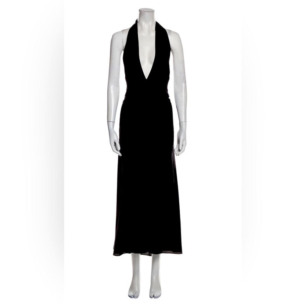 Frame plunge neckline long dress size M